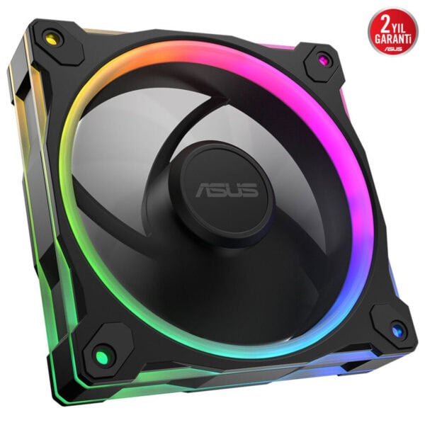Yüksek performanslı ASUS RGB aydınlatmalı bilgisayar CPU soğutucu fanı, oyun ve yüksek performans bilgisayarları için ideal, sessiz ve etkili soğutma sağlar.