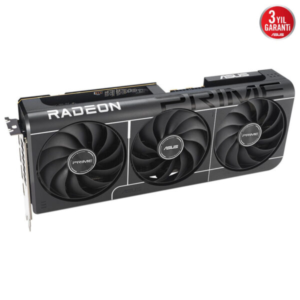Yüksek performanslı ASUS Radeon ekran kartı, 3 fanlı tasarımı ve şık siyah renkle maksimum oyun deneyimi sağlar. Gaming ve grafik tasarım için ideal, dayanıklı ve güvenilir altyapıya sahip.