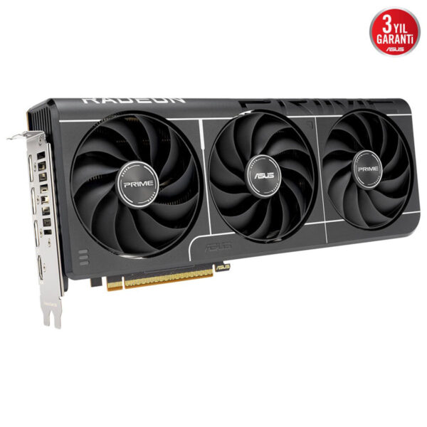 Yüksek performanslı ASUS ekran kartı, 3 adet büyük soğutucu ile oyun ve grafik işlemlerinde üstün soğutma sağlar. Gaming ve profesyonel kullanım için ideal, dayanıklı ve yüksek hız performansı sunar.