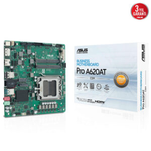 Pro A620AT Anakart, AMD Ryzen uyumlu, HDMI, PCIe slotleri ile yüksek performans, oyun ve iş kullanımı için ideal, dayanıklı ve güvenilir anakart.