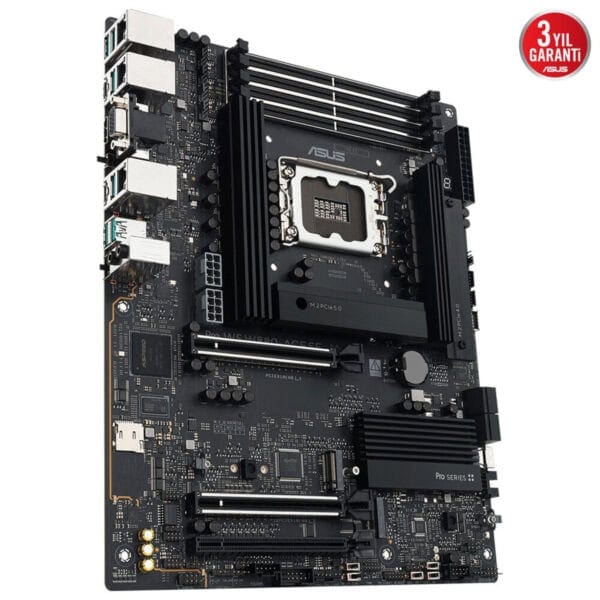 Yüksek performanslı ASUS anakart, DDR4 RAM slotları, M.2 PCIe ve ATX form faktörüyle gaming ve profesyonel kullanımlar için ideal.