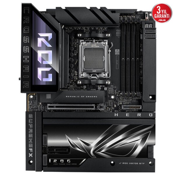 Gündelik oyun bilgisayarı anakartı, yüksek performanslı AMD Ryzen işlemci ve RGB aydınlatmalı tasarım. ASUS ROG harici ekran kartı ve gelişmiş soğutma özellikleriyle donatılmıştır.