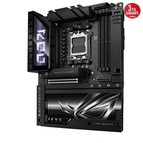 Yüksek performanslı oyun anakartı, ASUS ROG Z690 HERO, gelişmiş soğutma ve hız aşırtma özellikleri ile oyun tutkunlarına özel tasarım. DDru Evergreen NVIDIA ve AMD uyumlu, yüksek hızda RAM ve SSD desteği sunar.