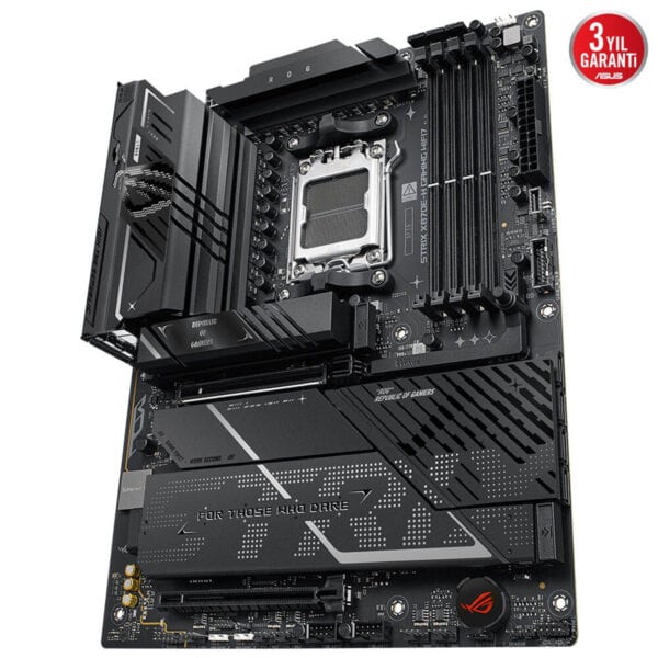 Yüksek performanslı ASUS ROG Strix X870E anakart, gamer odaklı tasarımı ve dayanıklı yapısıyla oyun performansını artırır. Çoklu PCIe ve RAM slotları ile gelişmiş genişletme imkanları sunar.