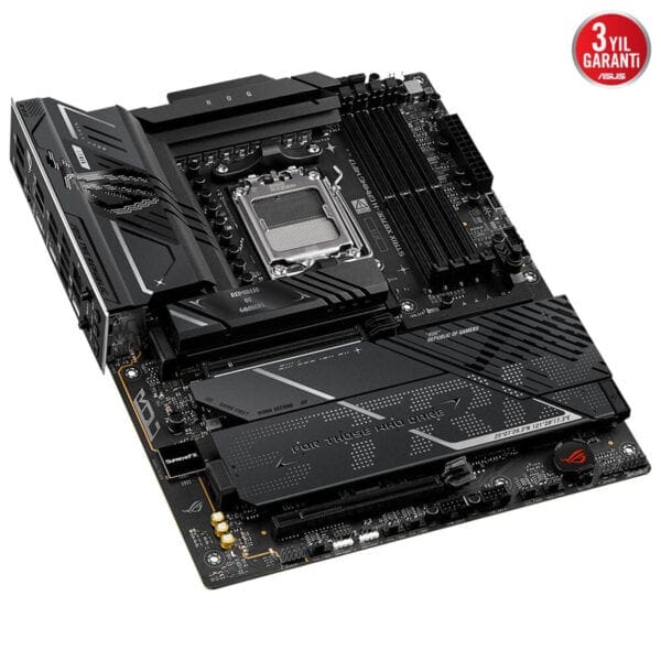 Yüksek performanslı gaming anakartı, ASUS ROG serisi, DDR4 RAM slotları ve güçlü yonga seti, oyun tutkunları için ideal, kaliteli ve dayanıklı donanım.