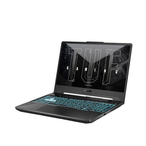 Farklı açılardan gösterilen yüksek performanslı ASUS gaming dizüstü bilgisayar, RGB aydınlatmalı klavye ve şık tasarımıyla öne çıkıyor.