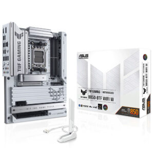 Yüksek performanslı gaming anakartı ve uyumlu Wi-Fi 6 desteği ile üstün oyun deneyimi sağlayan ASUS TUF B550-BTF WIFI W anakartı, M.2 ve HDMI bağlantılarıyla dikkat çeker.
