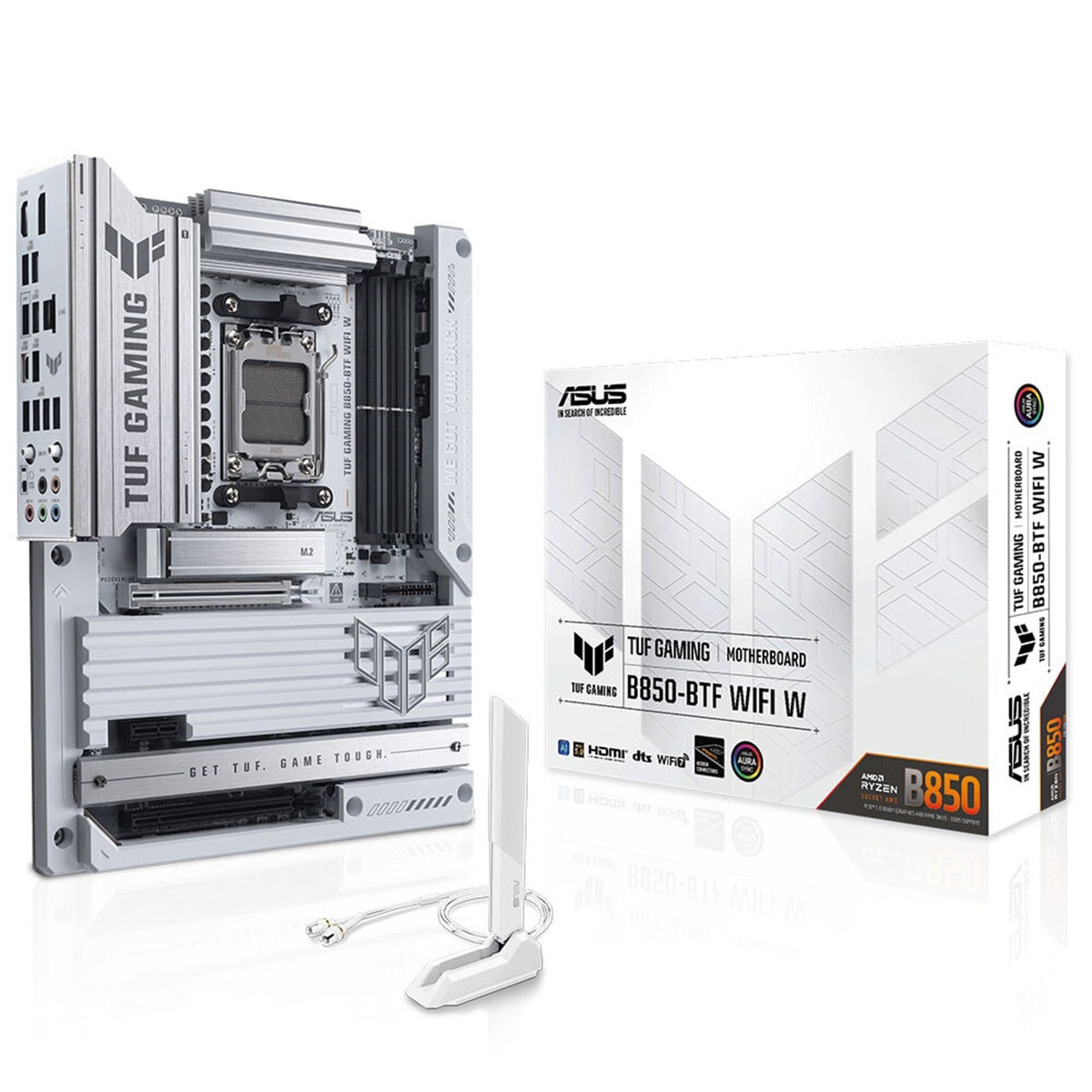 Yüksek performanslı gaming anakartı ve uyumlu Wi-Fi 6 desteği ile üstün oyun deneyimi sağlayan ASUS TUF B550-BTF WIFI W anakartı, M.2 ve HDMI bağlantılarıyla dikkat çeker.