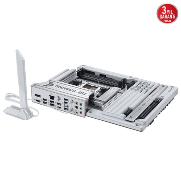 Yüksek performanslı oyuncu anakartı ve mini antenli kablosuz ağ adaptörü, modern oyun ve bilgisayar bileşenleri için tasarlanmış ASUS anakart, yüksek hız ve bağlantı özellikleriyle öne çıkar.