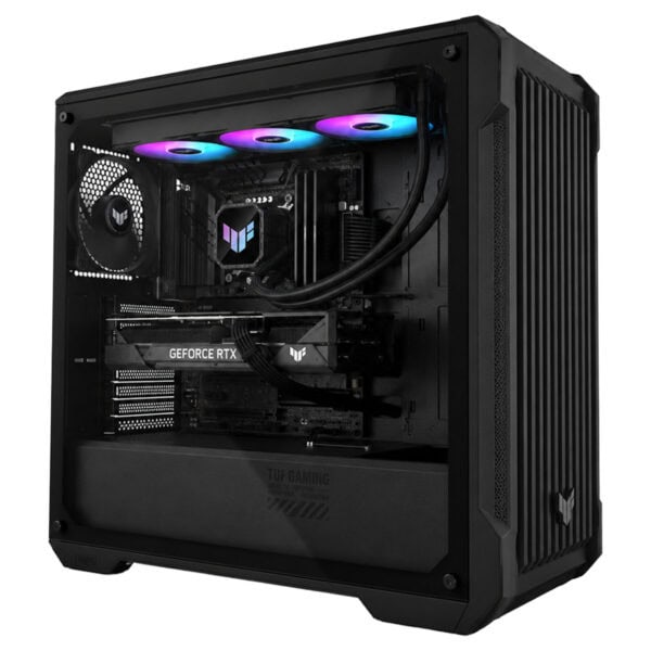 Gelişmiş gaming kasası iç yapısı, RGB aydınlatmalı fanlar ve yüksek performanslı bileşenler ile donatılmış.