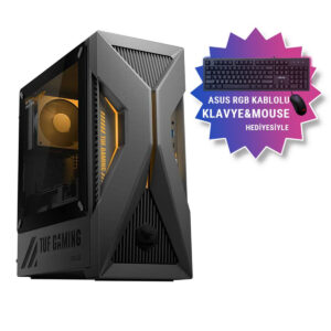 Gövde ve RGB aydınlatmalı gaming bilgisayar kasası, ASUS RGB kablosuz klavye ve mouse hediye ile birlikte. Yüksek performans ve şık tasarım ile oyun deneyimini artırın.