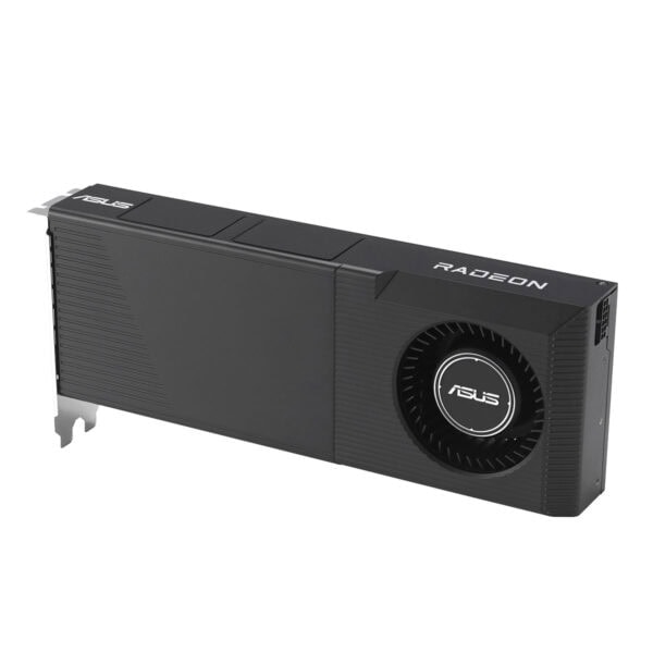 Yüksek performanslı ASUS AMD Radeon ekran kartı, oyun ve grafik işlemleriniz için ideal, güçlü soğutma ve düşük gürültü özellikleri ile tasarlanmıştır.