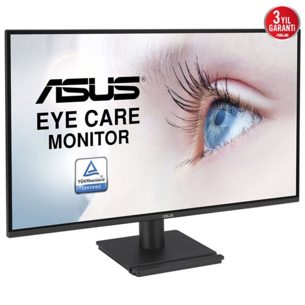 Yüksek çözünürlüklü ASUS göz sağlığı monitörü, detaylı ve net görseller, gözleri koruyan teknolojiler ve şık tasarım ile gaming ve ofis kullanımı için ideal.