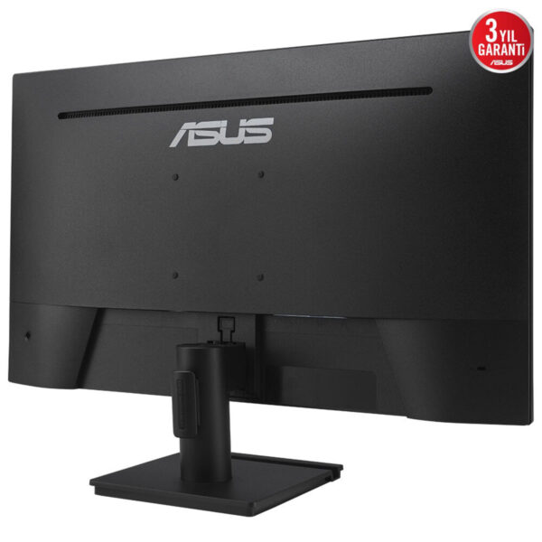 Yüksek çözünürlüklü ASUS bilgisayar monitörü, şık ve dayanıklı tasarım, oyun ve profesyonel kullanımlar için ideal, 3 yıl garanti, ergonomik stand, gelişmiş ekran teknolojisi.