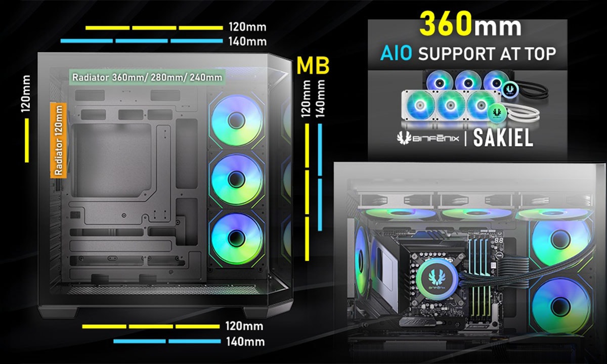 360 mm Sıvı Soğutma Desteği