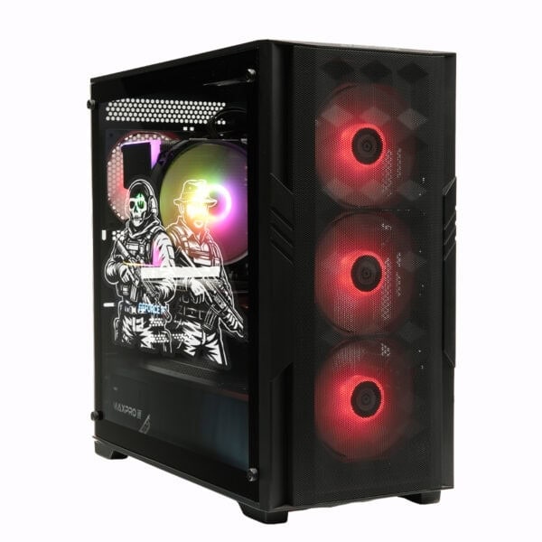 Yüksek performanslı oyun bilgisayarı, RGB aydınlatmalı fanlar ve şık tasarım, oyun, grafik ve çoklu görevler için ideal. Güçlü donanım ve iyi soğutma özellikleriyle oyun tutkunlarına özel.