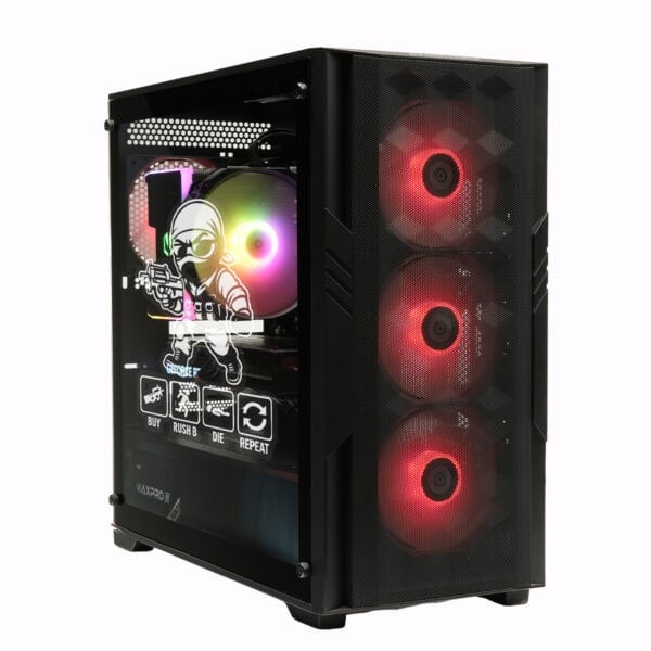 Yüksek performanslı gaming bilgisayar kasası, RGB aydınlatmalı fanlar ve şeffaf panel ile modern oyun bilgisayarları için ideal. Kaliteli soğutma ve şık tasarım özellikleriyle öne çıkar.