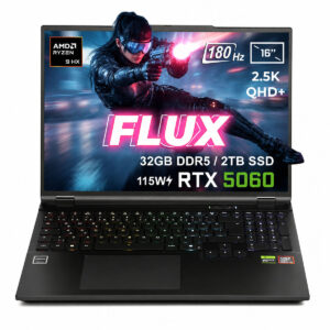 Gameraider Flux Gr16 Amd Ryzen 9 8940hx Geforce Rtx 5060 8gb 115w 32gb Ddr5 2tb Ssd 16 Inç 2.5k Qhd+ 180hz Freedos Gaming Laptop Çanta Hediyeli
