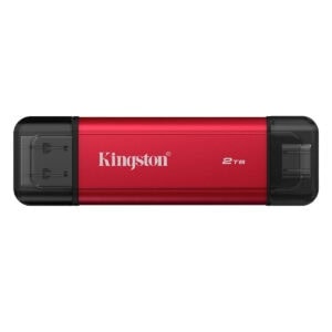 Yüksek kapasiteli kırmızı Kingston 2TB USB bellek, hızlı ve güvenli veri depolama için ideal. Taşınabilir tasarımıyla oyun ve dijital içerik aktarımını kolaylaştırır.