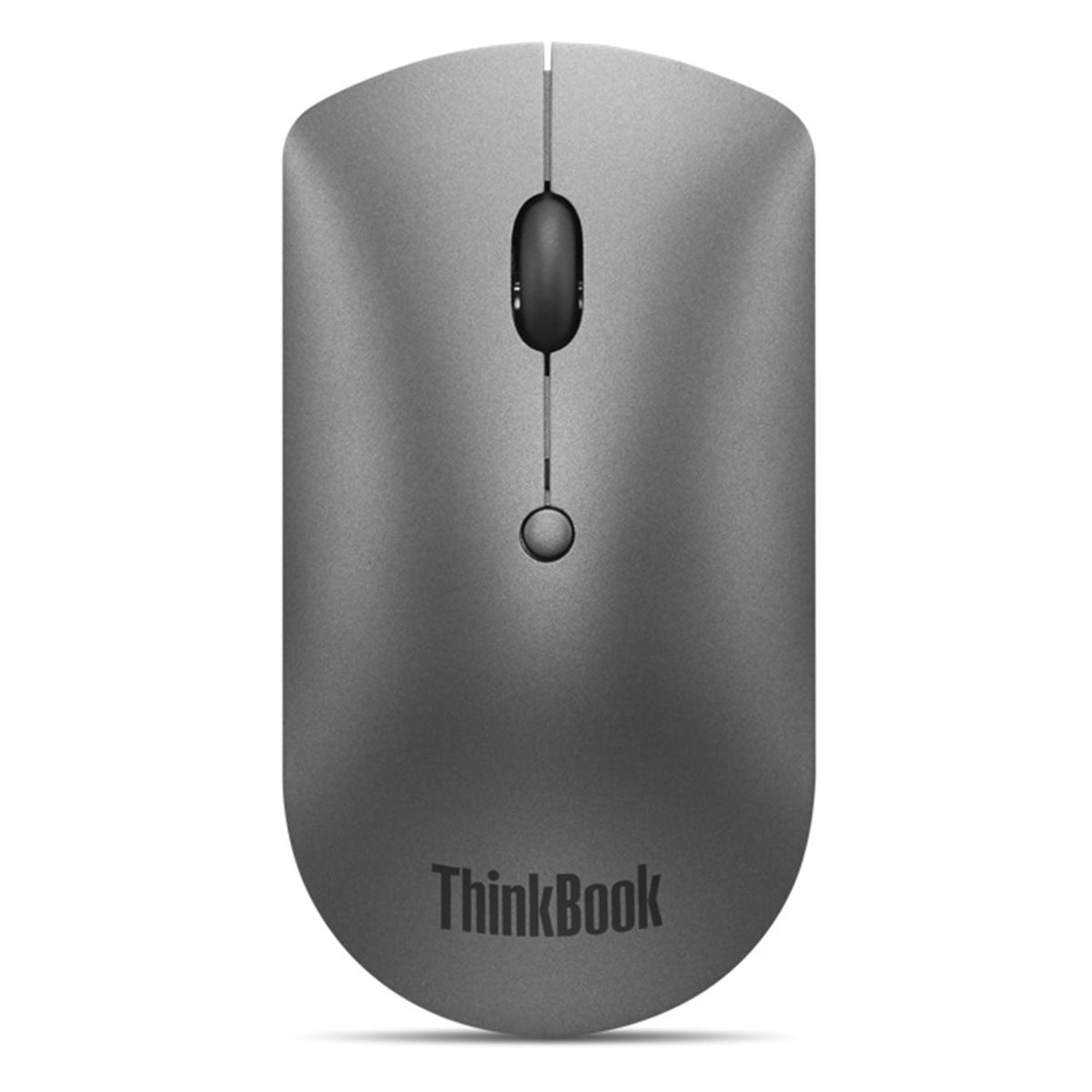 Gümüş renkli Lenovo ThinkBook kablosuz mouse, ergonomik tasarımıyla ofis ve oyun kullanımına uygun, yüksek performanslı kablosuz bilgisayar faresi optimizasyonu için ideal.