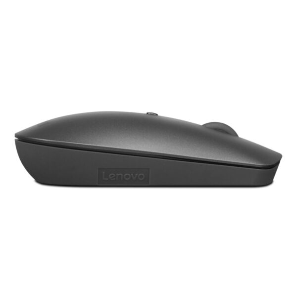 Kare siyah Lenovo optik mouse, ergonomik tasarımıyla bilgisayar kullanımı için ideal, yüksek hassasiyet ve konfor sağlar. Oyun ve ofis işleri için mükemmel seçim.