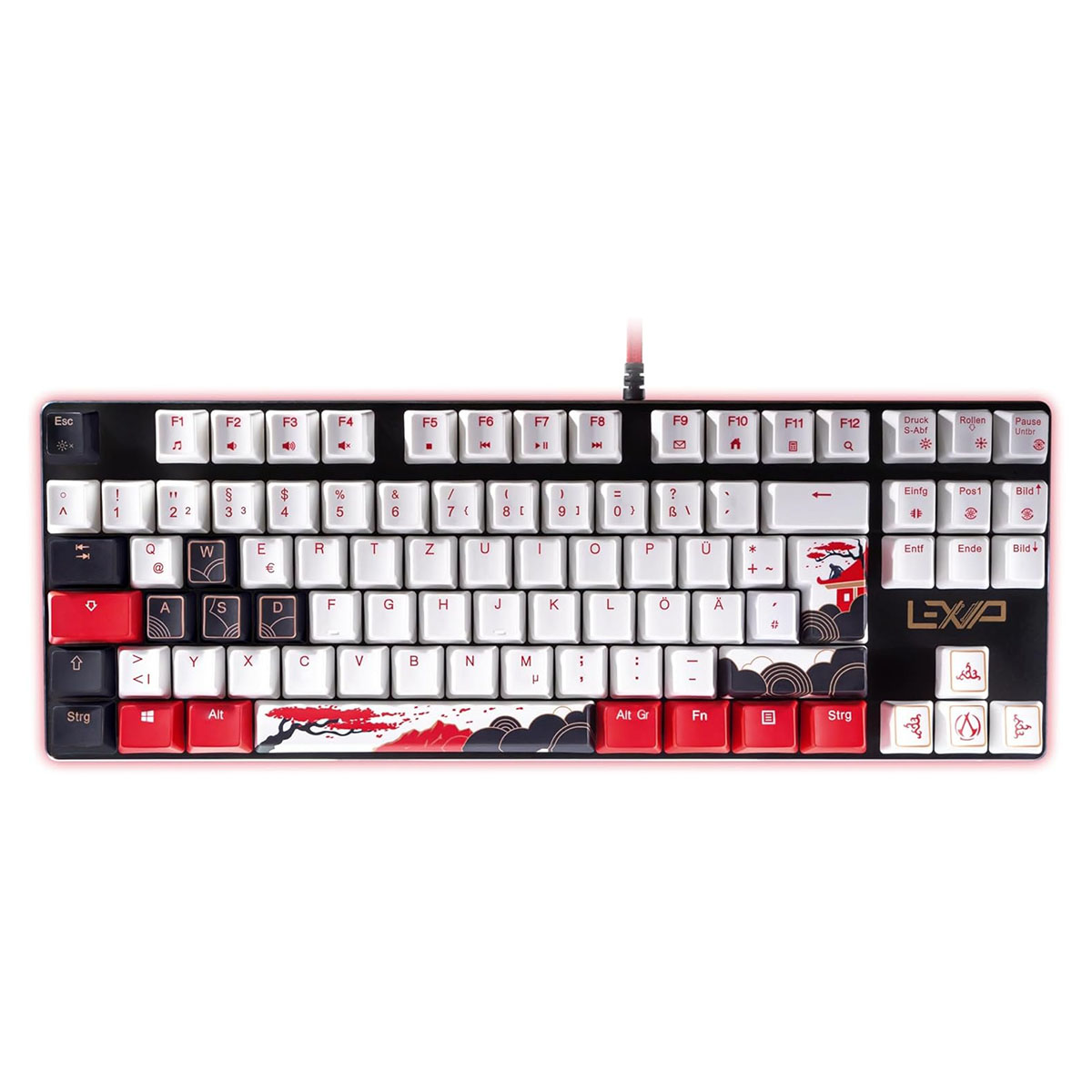 Lexip X Ubisoft Assassin's Creed Shadows Lisanslı Red Switch Rgb İngilizce Gaming Klavye 1