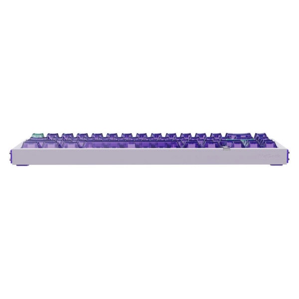 Klavye, mor ışıklı mekanik gaming klavye, bilgisayar oyunları için yüksek performans, RGB aydınlatmalı tasarım, modern ve şık bilgisayar aksesuarı.