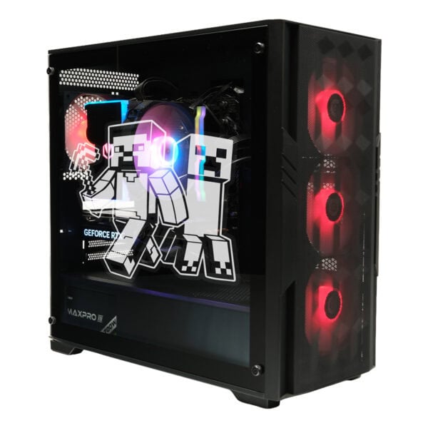 Yüksek performanslı gaming masaüstü bilgisayar, RGB aydınlatmalı fanlar ve çıkık RGB ışıklandırmalı ekranlı şık tasarım. Güçlü grafik kartı ve soğutma sistemi ile üstün oyun deneyimi sağlar.