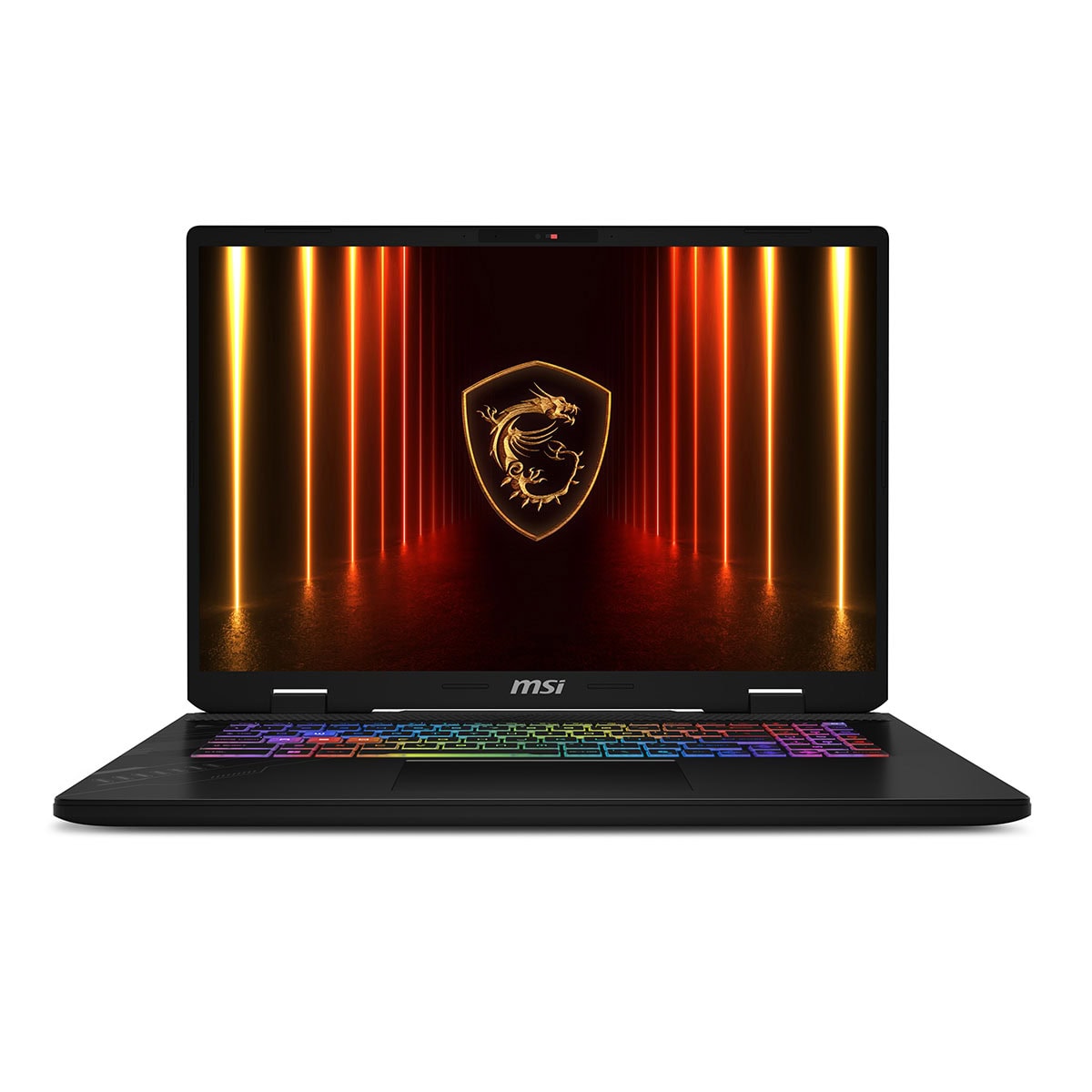 Güçlü MSI gaming dizüstü bilgisayar ekranı, renkli RGB klavyeyle yüksek performanslı oyun deneyimi sağlar. Kaliteli ekran ve şık tasarımıyla oyuncuların tercihi.