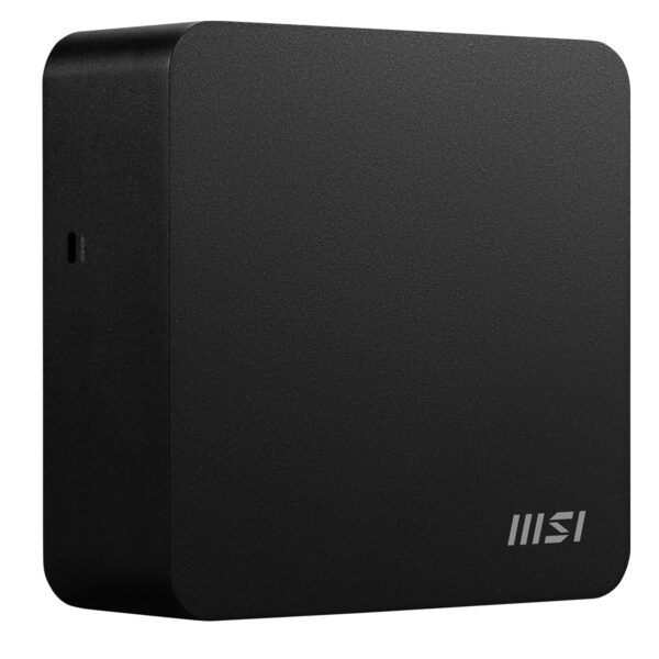 Yüksek performanslı oyun donanımı, MSI logosu bulunan siyah bilgisayar kasası veya güç kaynağı, modern tasarım ve dayanıklı yapı, gaming ve bilgisayar tutkunları için ideal.