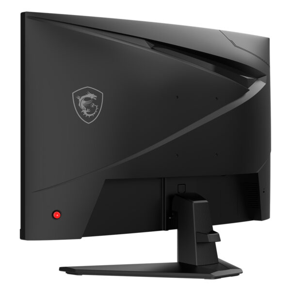 Yüksek performanslı oyun monitörü, MSI logosu ile siyah tasarım, oyuncular için optimize edilmiş yüksek çözünürlük ve hızlı tepki süresi özellikleri.