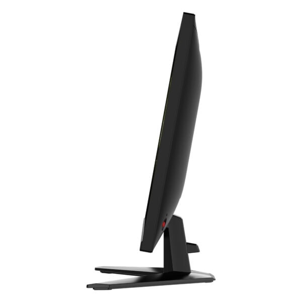 Yüksek çözünürlüklü bilgisayar monitörü, siyah renk ve ergonomik tasarım ile oyun ve ofis kullanımına uygun, modern masaüstü ekranı.