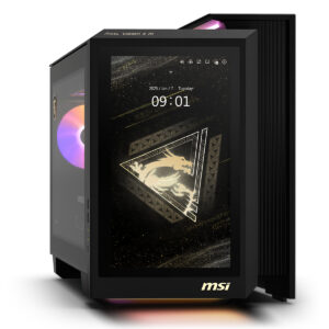 RGB aydınlatmalı gaming bilgisayar kasası, yüksek performanslı oyun deneyimi için MSI markası, şık ve dayanıklı tasarım, gelişmiş soğutma özellikleri, estetik ve kaliteli görüntü.