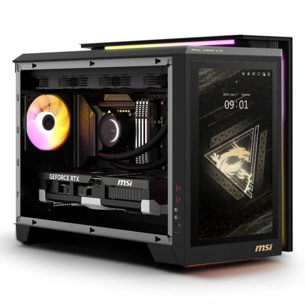 Yüksek performanslı oyun bilgisayarı, şık tasarımı ve LED aydınlatmalı iç bileşenleriyle dikkat çekiyor. MSI ve NVIDIA GeForce RTX teknolojileriyle donatılmış, en yeni oyunları yüksek ayarlarda oynayabilmek için ideal.
