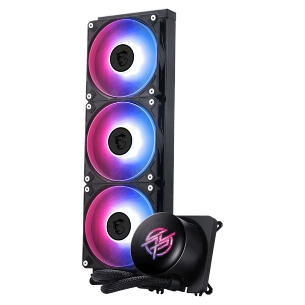 Görünümler ve RGB aydınlatmalı bilgisayar fanları içeren yüksek performanslı bilgisayar soğutma sistemi, gaming ve oyun bilgisayarları için ideal.