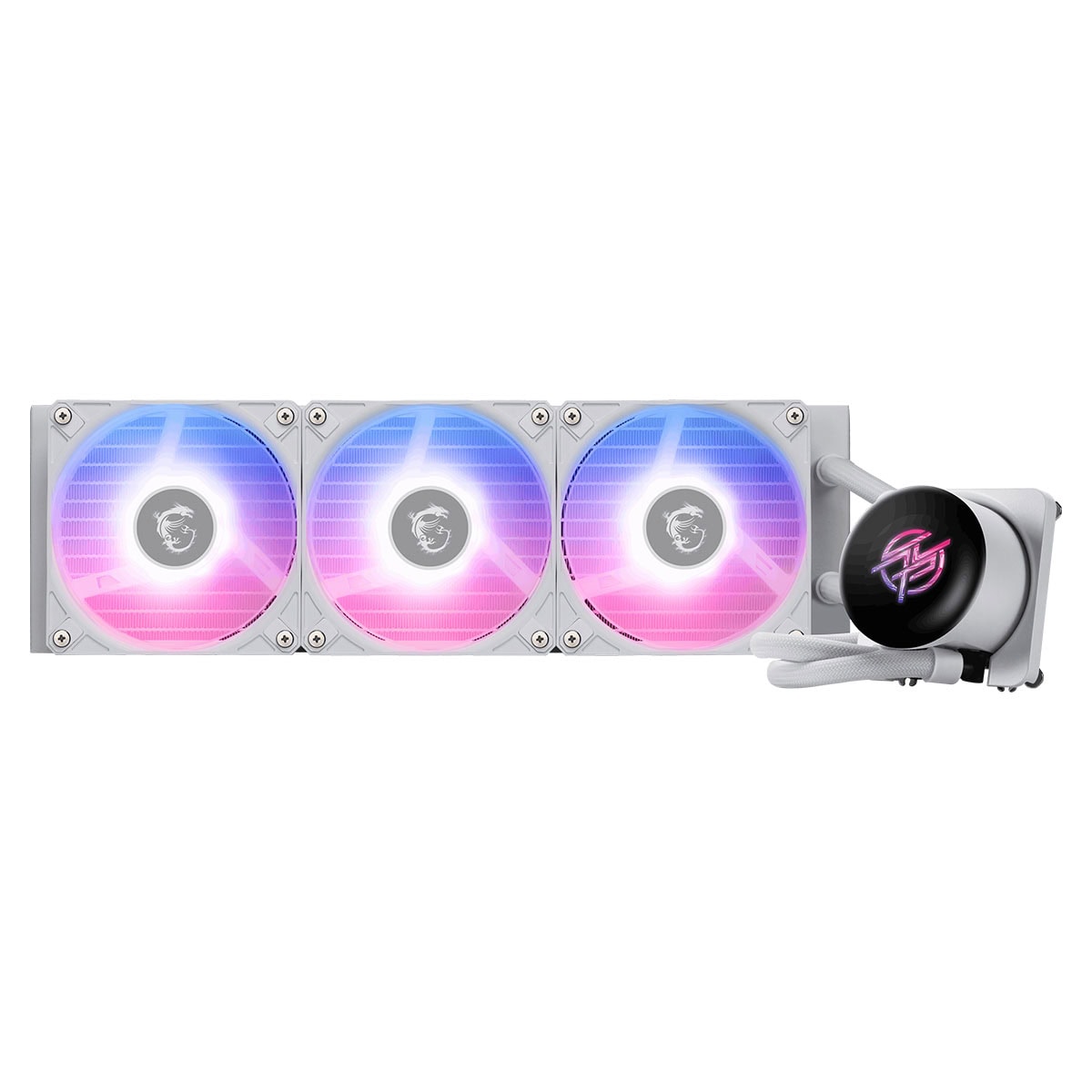 Yüksek performanslı bilgisayar ve oyun sistemleri için LED fan ve sıvı soğutucu seti, RGB renkli aydınlatmalı ve sessiz çalışma özelliğiyle optimal soğutma sağlar.