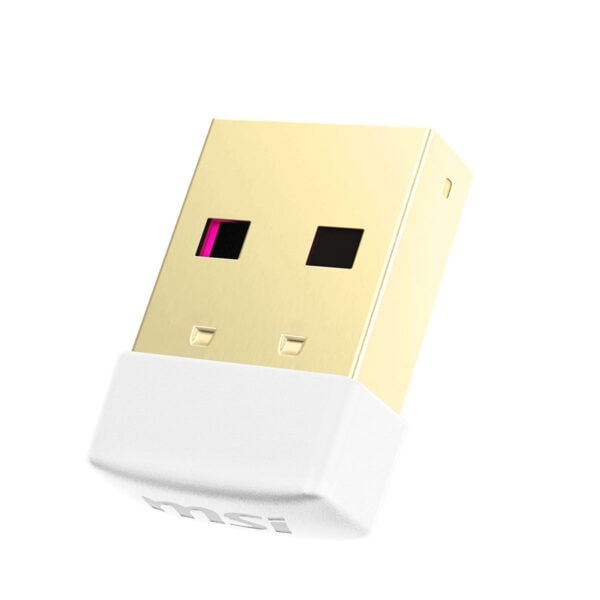 Açıklama: Altın sarısı renkli USB Wi-Fi adaptörü, hızlı ve güvenilir kablosuz bağlantı sağlar. Kompakt ve şık tasarımıyla bilgisayar ve dizüstü bilgisayarlar için uygun, yüksek performanslı Wi-Fi çözümü.