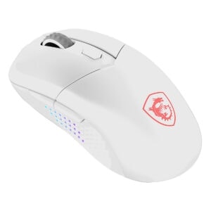 Yüksek performanslı beyaz oyun faresi, RGB ışıklandırmalı, ergonomik tasarım ve özel mikroçip ile profesyonel gaming deneyimi sağlar. MSI logosu ile modern görünüm.