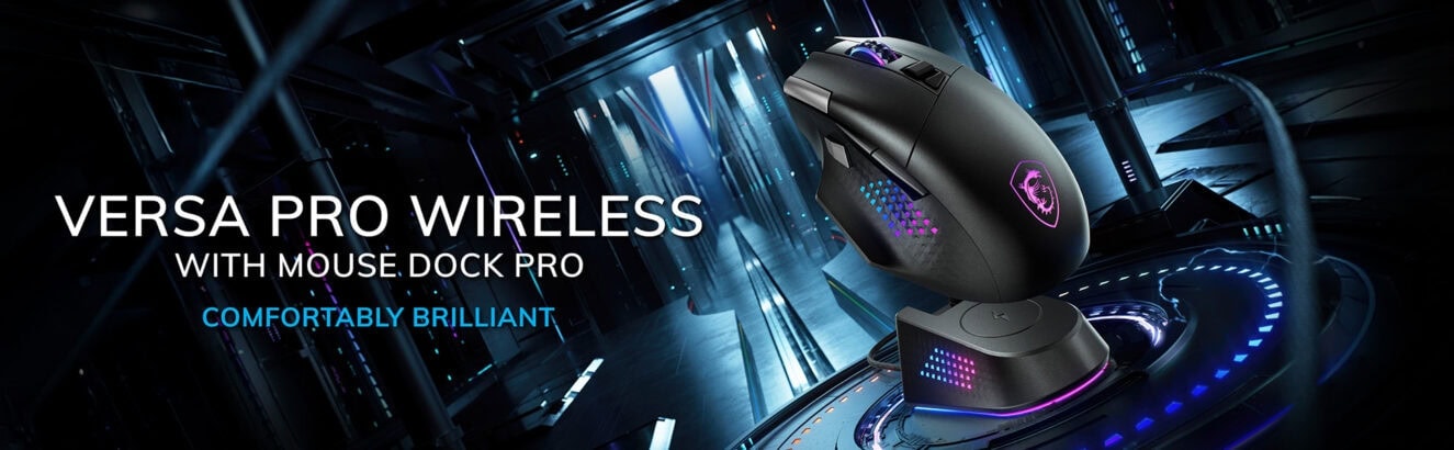 MSI Versa Pro Wireless + Dock Pro Gaming Mouse H1