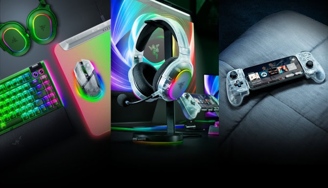 Oyuncu ekipmanları, gaming kulaklık, mouse, klavye ve oyun konsolu ile kaliteli oyun deneyimi.