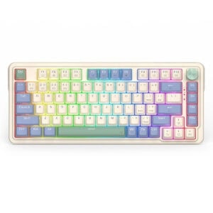 RGB ışıklı renkli oyun klavyesi, kompakt tasarım ve aydınlatmalı tuşlar ile gaming ve yazılım kullanımı için ideal. Manyetik dokunmatik yüzeye sahip, dayanıklı ve ergonomik klavye modeli.