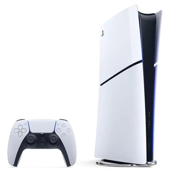 Yüksek çözünürlüklü PS5 konsolu ve kumanda ile modern tasarım, en yeni oyun deneyimi, PlayStation oyunları, yüksek performans ve görsel kalite.