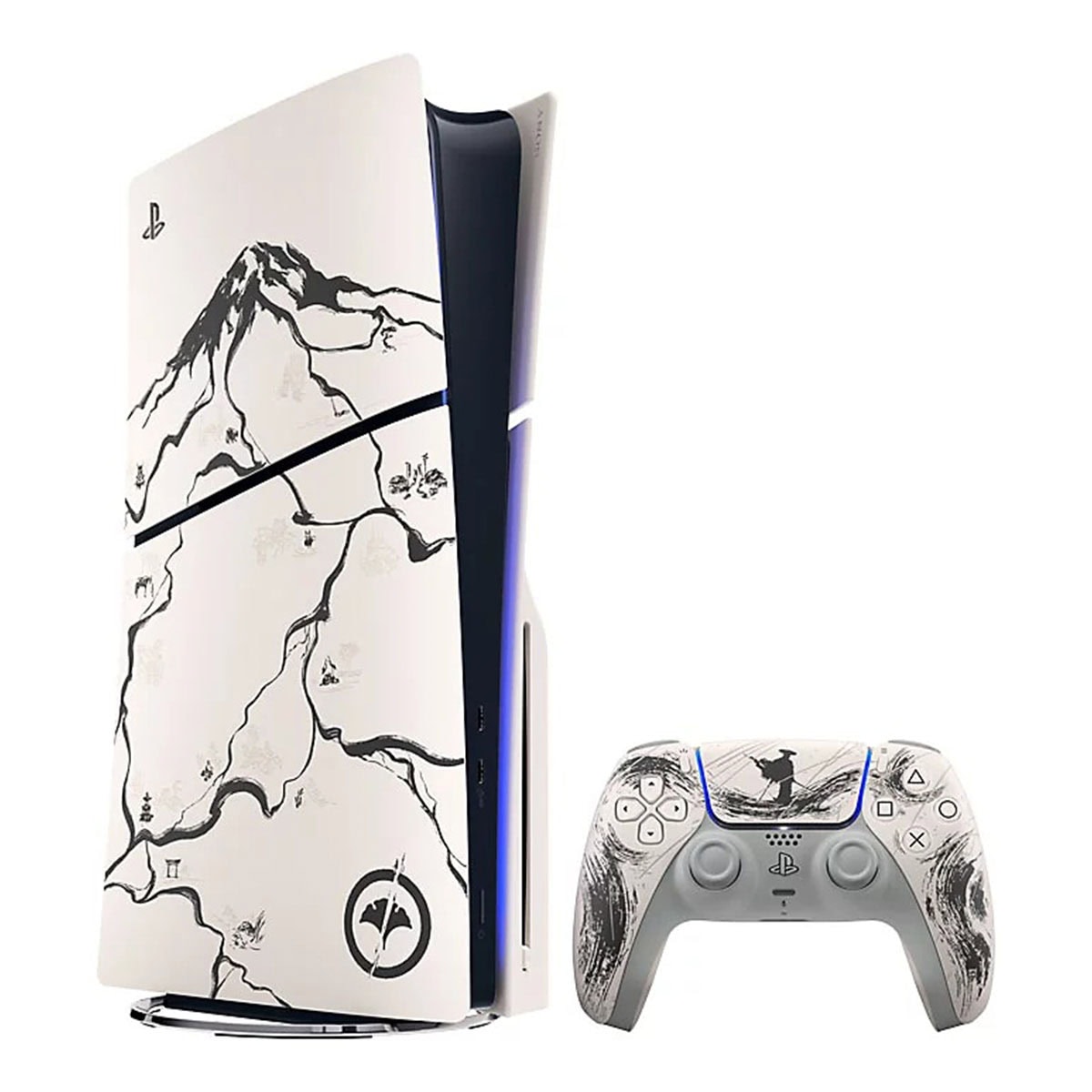 Yüksek kaliteli PlayStation 5 konsolu ve özel tasarımlı/controller, eşsiz oyun deneyimi ve modern tasarım ile öne çıkıyor.
