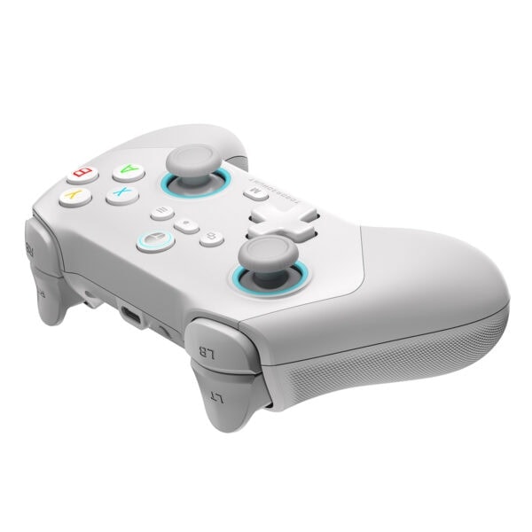 Yüksek çözünürlüklü beyaz oyun kolu, PS5 ve PC uyumlu, gelişmiş gamepad ve kontroller özellikleri ile en sevilen video oyunları deneyimi sağlar.