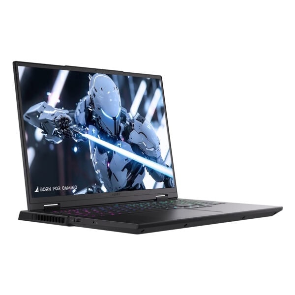 Yüksek performanslı gaming dizüstü bilgisayar, holografik görüntüler ve oyunların keyfini çıkarmak için ideal, RGB klavye ve gelişmiş soğutma sistemine sahip.