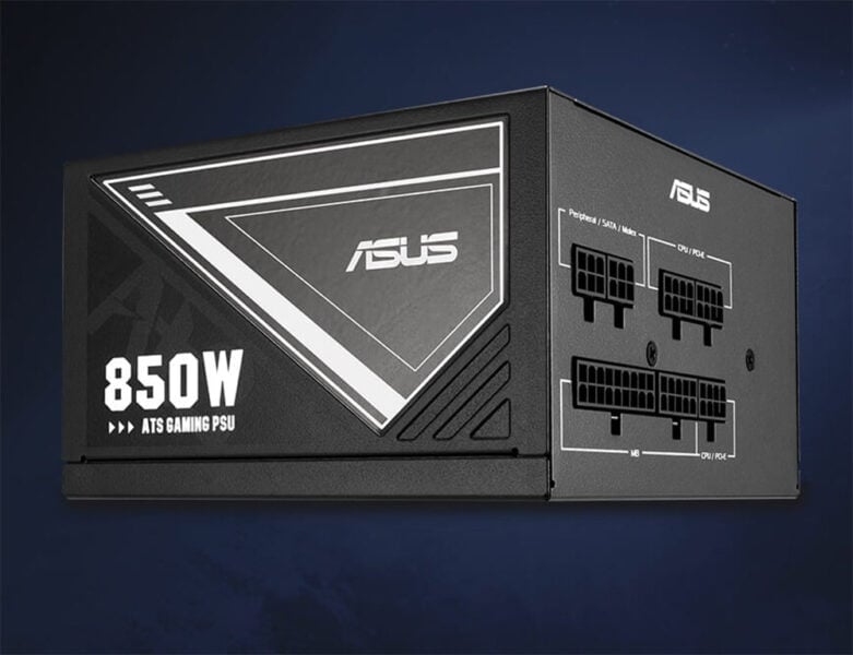 Yüksek performanslı ASUS 850W ATX oyun güç kaynağı, yüksek güç ve verimlilikle oyun ve bilgisayar sistemleri için ideal.