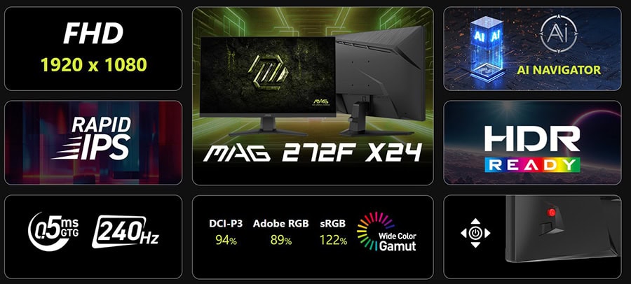 MSI MAG 272F X24 Gaming Monitör H4