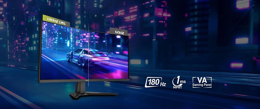 Yüksek çözünürlüklü oyun monitörü, 34 inç ultra geniş ekran, MSI uyumlu, 3440x1440 ekran, 180Hz tazeleme hızı, HDR hazır, 1ms tepki süresi, oyun ve profesyonel kullanım için ideal, curved tasarım, VA panel, yüksek performans, gaming monitörü, gen.tr.
