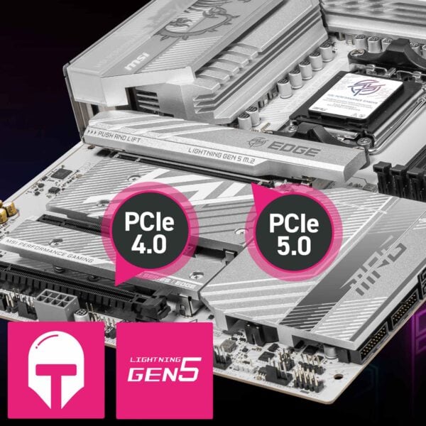 Yüksek performanslı anakart, PCIe 4.0 ve 5.0 hızlarıyla oyun ve profesyonel kullanım için ideal. MSI anakart özellikleri ve Lightning Gen5 teknolojisiyle üstün performans sağlar.