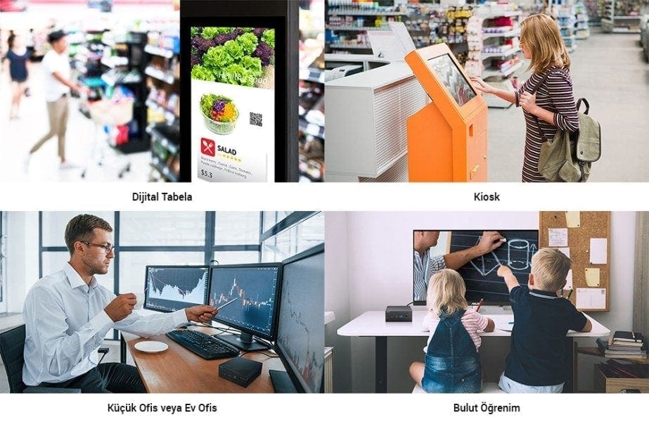 Dijital tabela, kafe ve mağazada etiket okuma, akıllı fiyatlandırma teknolojisi, modern alışveriş deneyimi, elektronik etiketler.